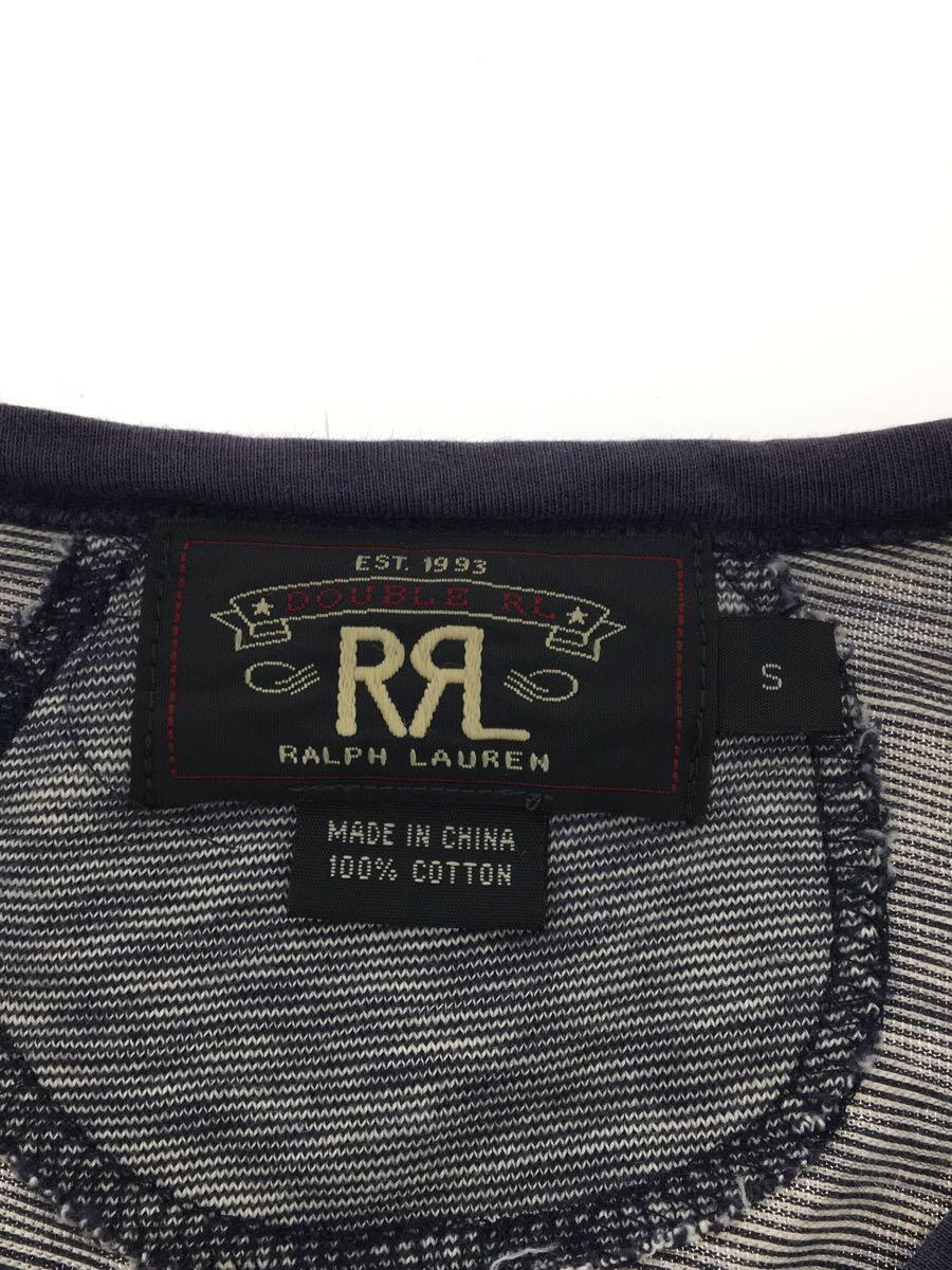 RRL◆長袖Tシャツ/S/コットン/NVY/ヘンリーネック_画像3