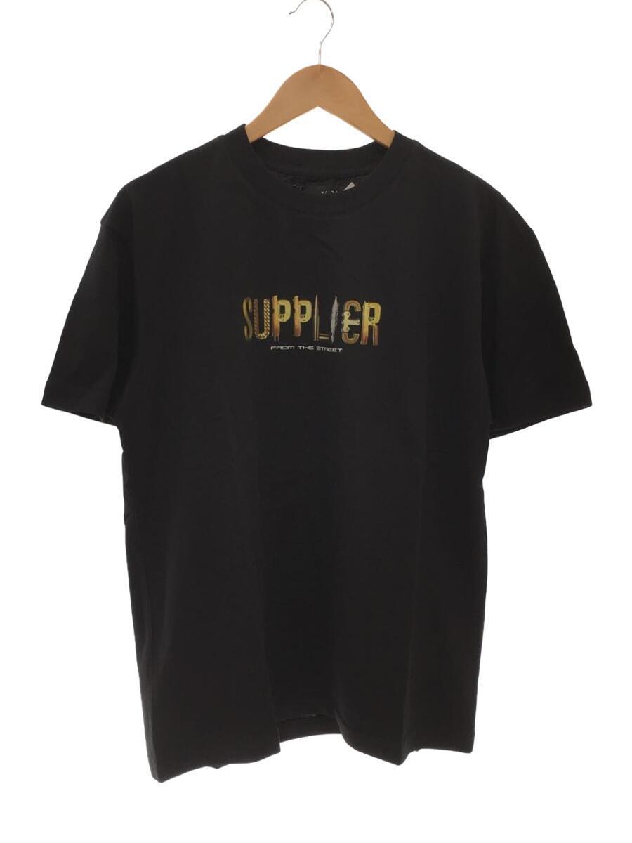 SUPPLIER◆Tシャツ/M/コットン/ブラック