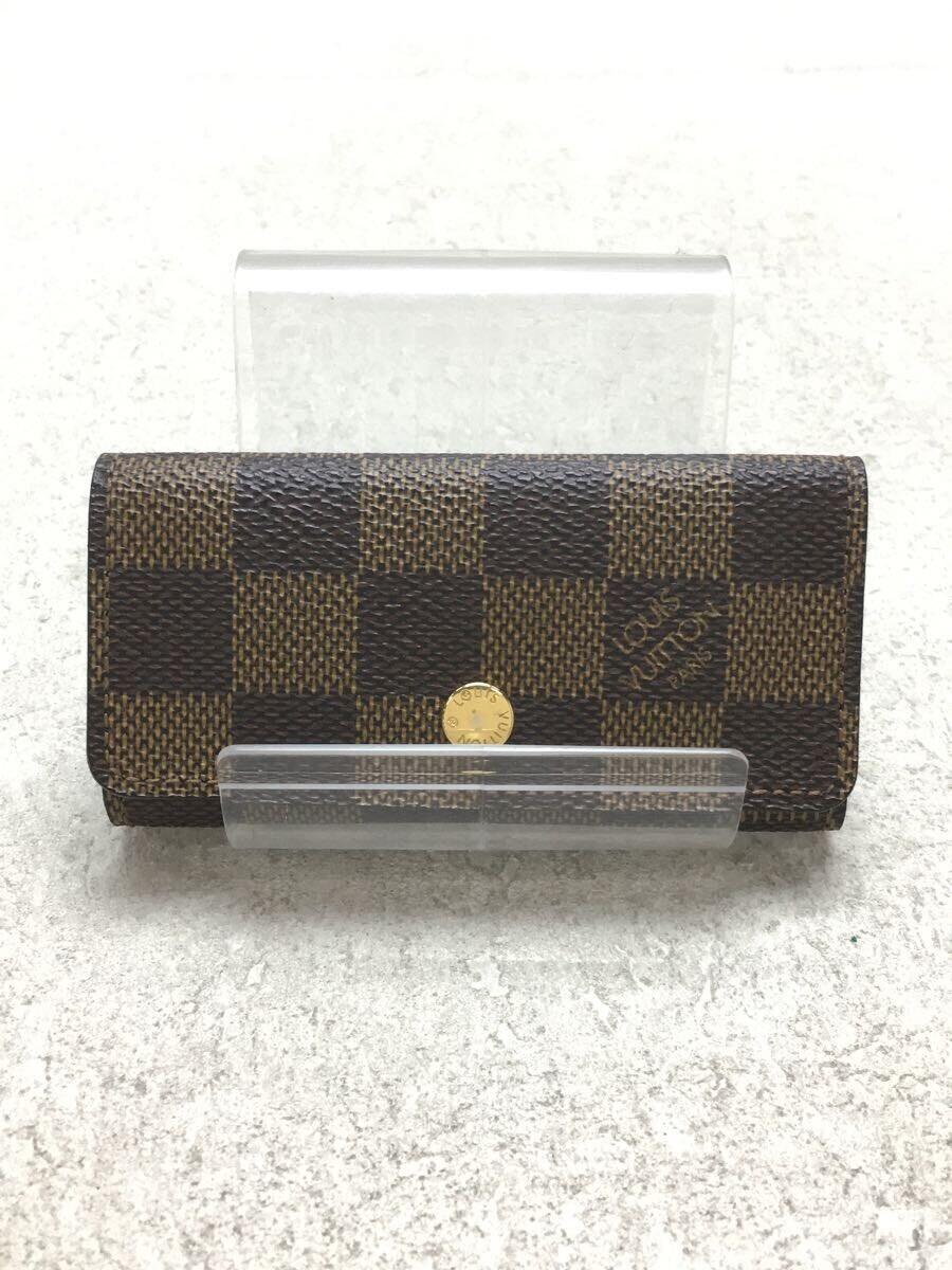 専門店では LOUIS VUITTON◇ミュルティクレ4_ダミエ・エベヌ_BRW/PVC