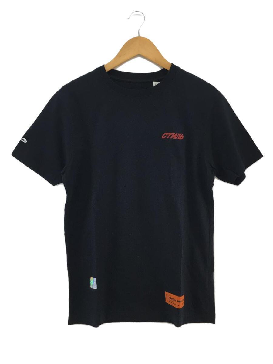 HERON PRESTON◆Tシャツ/S/コットン/BLK/HMAA001S19632054_画像1