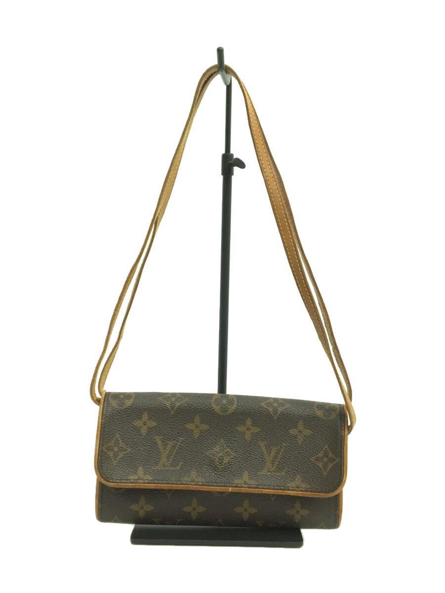 LOUIS VUITTON◆ポシェット・ツインGM_モノグラム_BRW/PVC/ブラウン