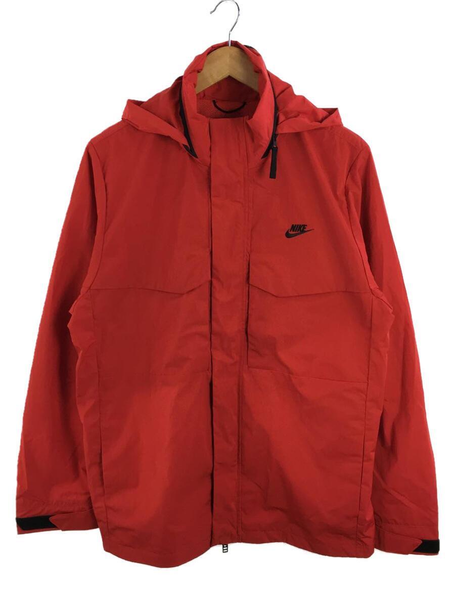 NIKE◆NSW PE LND FIELD HOODY JACKET/XL/ポリエステル/RED_画像1