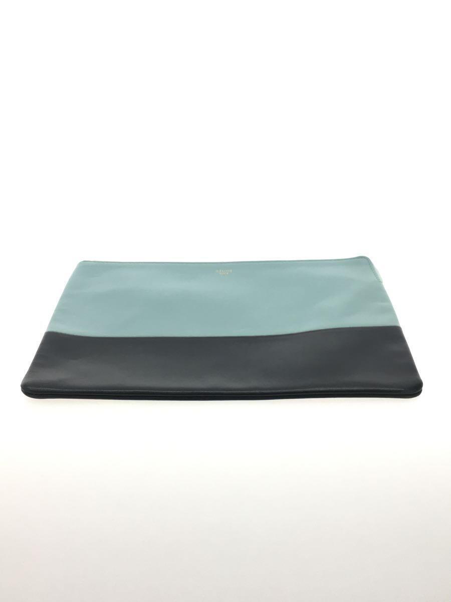 CELINE* clutch bag / leather /BLU