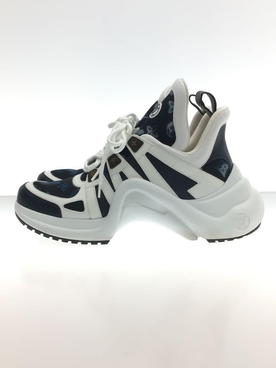 LOUIS VUITTON◆Arclight Line Sneakers/ハイカットスニーカー/42/ネイビー/レザー/1A9RX0