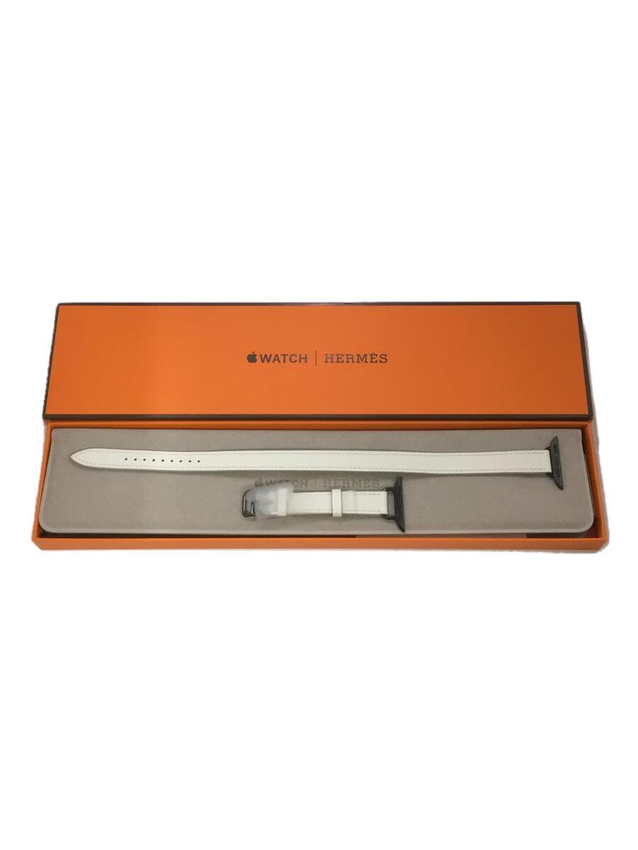 【超歓迎】 HERMES◆APPLE WATCH/ドゥブルトゥール/服飾雑貨/レザー/ホワイト/メンズ その他 【超歓迎】 HERMES◆APPLE WATCH/ドゥブルトゥール/服飾雑貨/レザー/ホワイト/メンズ その他