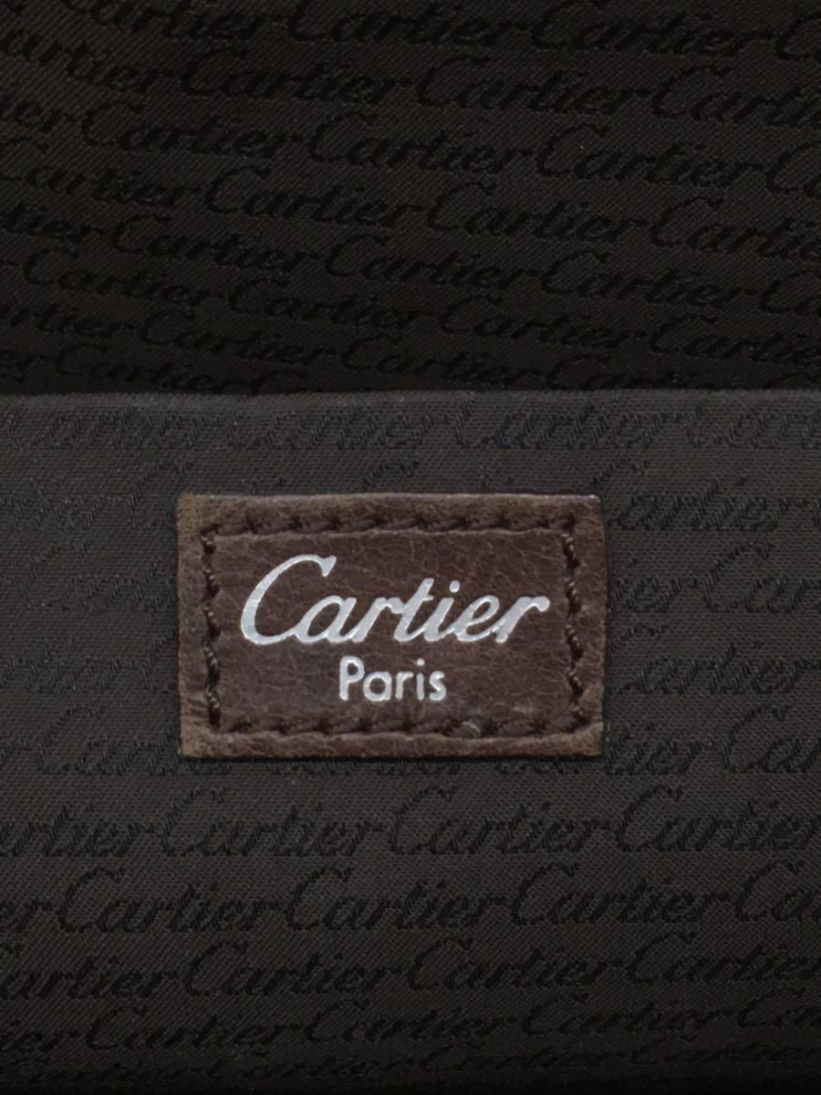 Cartier◆ショルダーバッグ/レザー/BRW_画像5