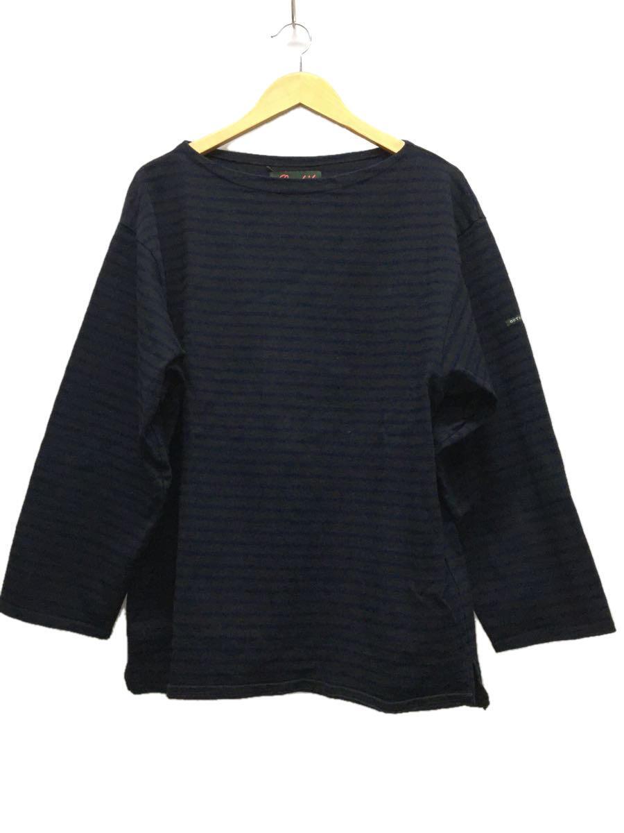 OUTIL◆TRICOT NAY/バスクシャツ/長袖Tシャツ/3/コットン/ネイビー/ボーダー_画像1