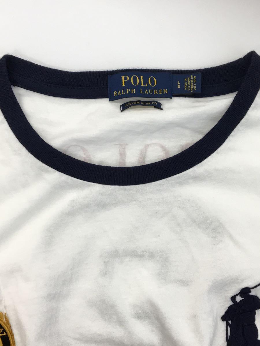 POLO RALPH LAUREN◆長袖Tシャツ/L/コットン/WHT_画像7