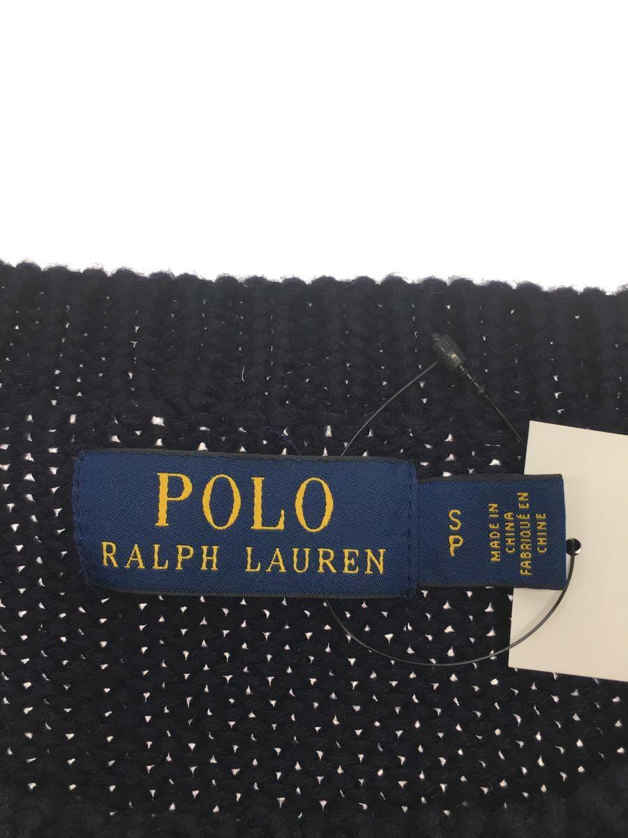 POLO RALPH LAUREN◆セーター(厚手)/S/コットン/NVY/ボーダー_画像3