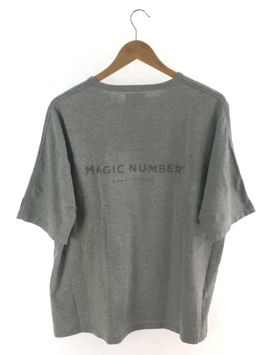 MAGIC NUMBER◆Tシャツ/M/コットン/GRY/無地_画像2