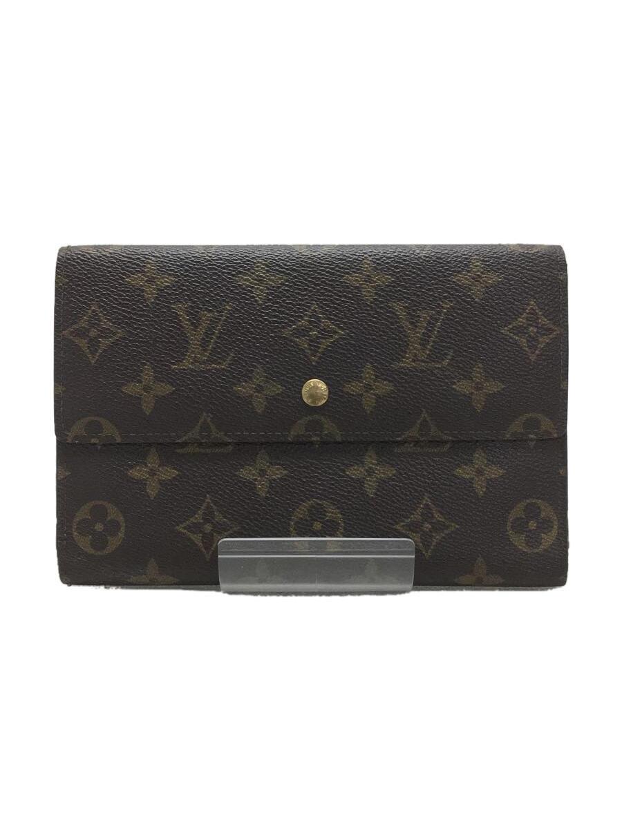 LOUIS VUITTON◆ポシェットパスポール_モノグラム_BRW/レザー/BRW/メンズ_画像1