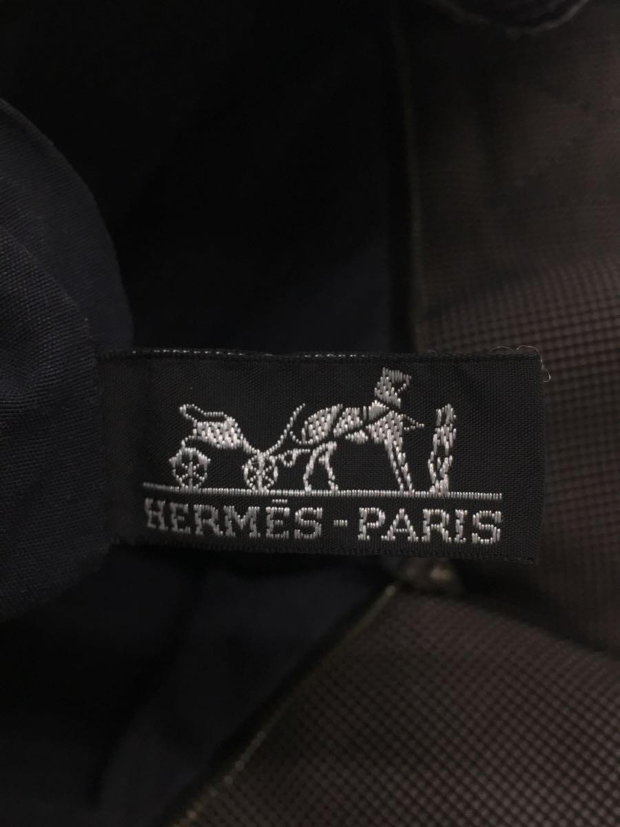 HERMES◆エールライン トートバッグ/キャンバス/グレー_画像5