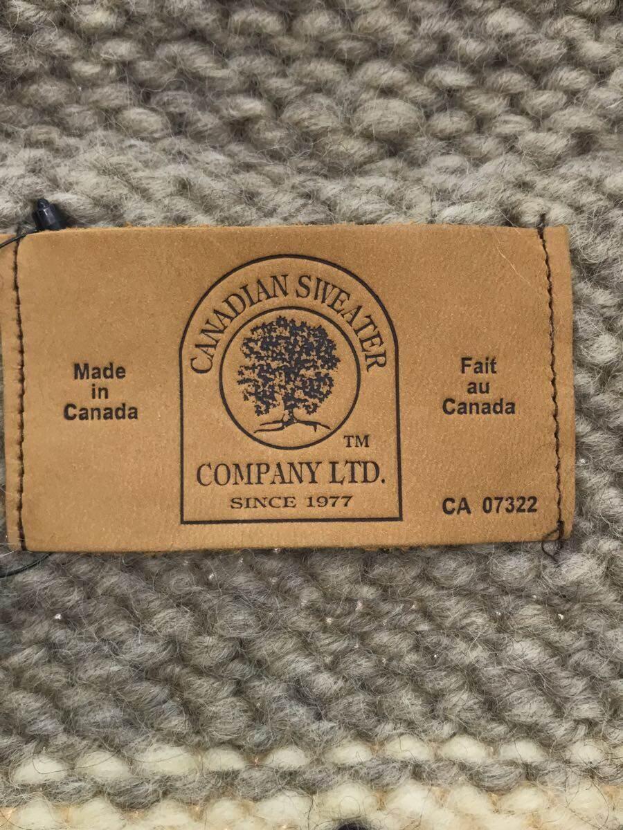 CANADIANSWEATER◆ニットベスト(厚手)/-/ウール/カウチンベスト/汚れ有_画像3