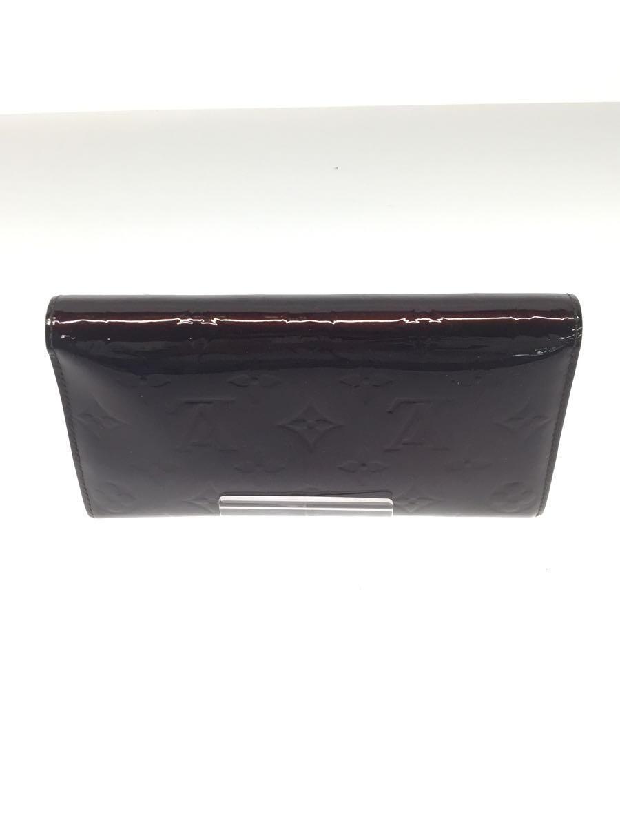 LOUIS VUITTON◆長財布/エナメル/ボルドー/レディース/M93524/ポルトフォイユ・サラ/モノグラムヴェルニ_画像2