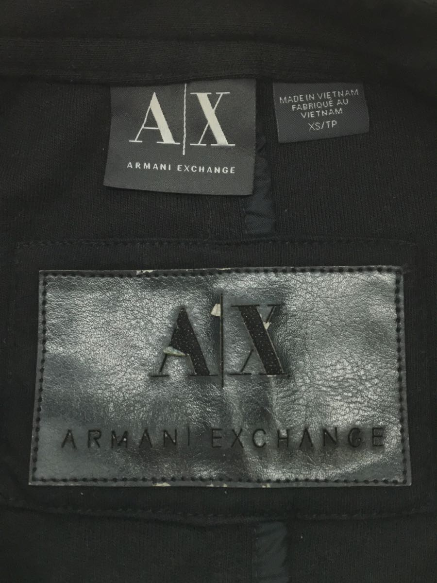 ARMANI EXCHANGE◆ジップパーカー/XS/コットン/BLK/タグ付_画像3