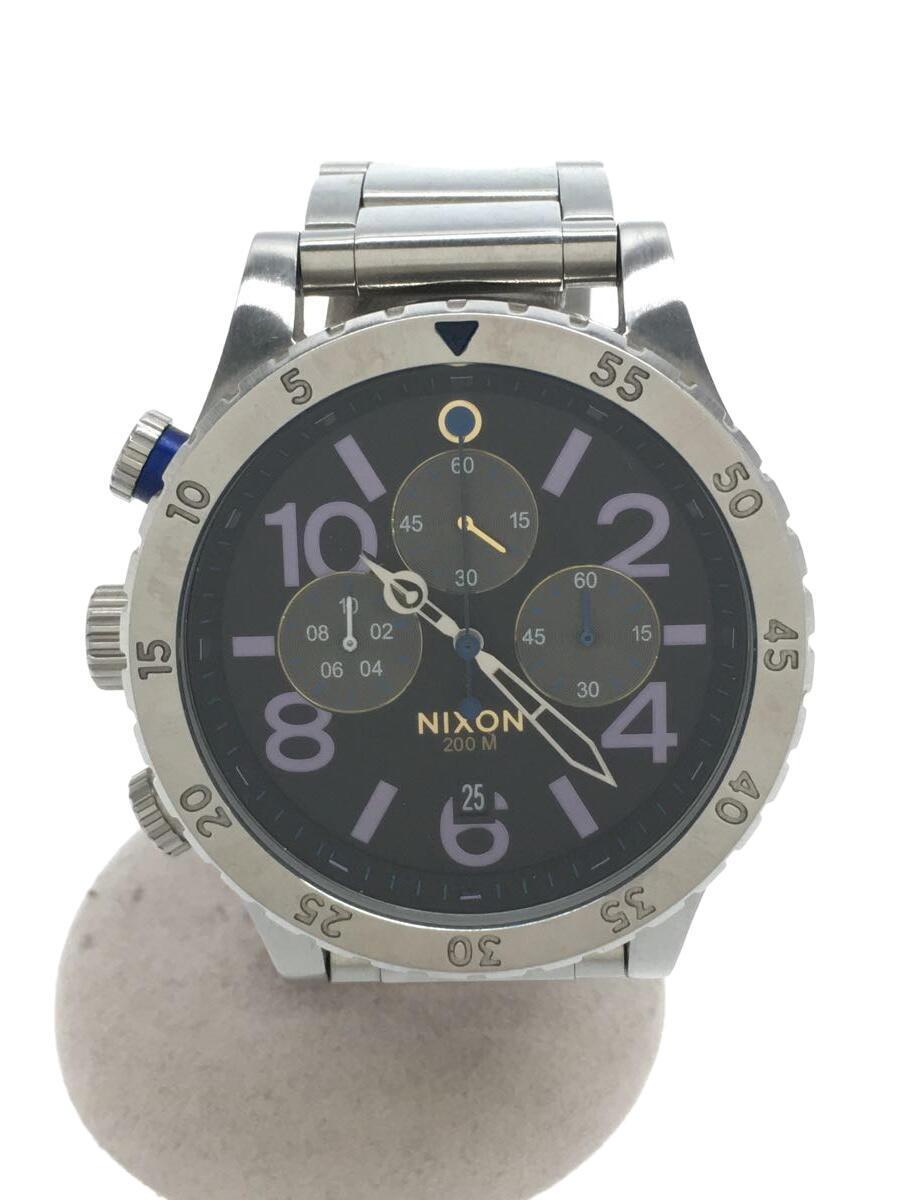 NIXON◆クォーツ腕時計/アナログ/ステンレス/SLV/SLV/THE48-20