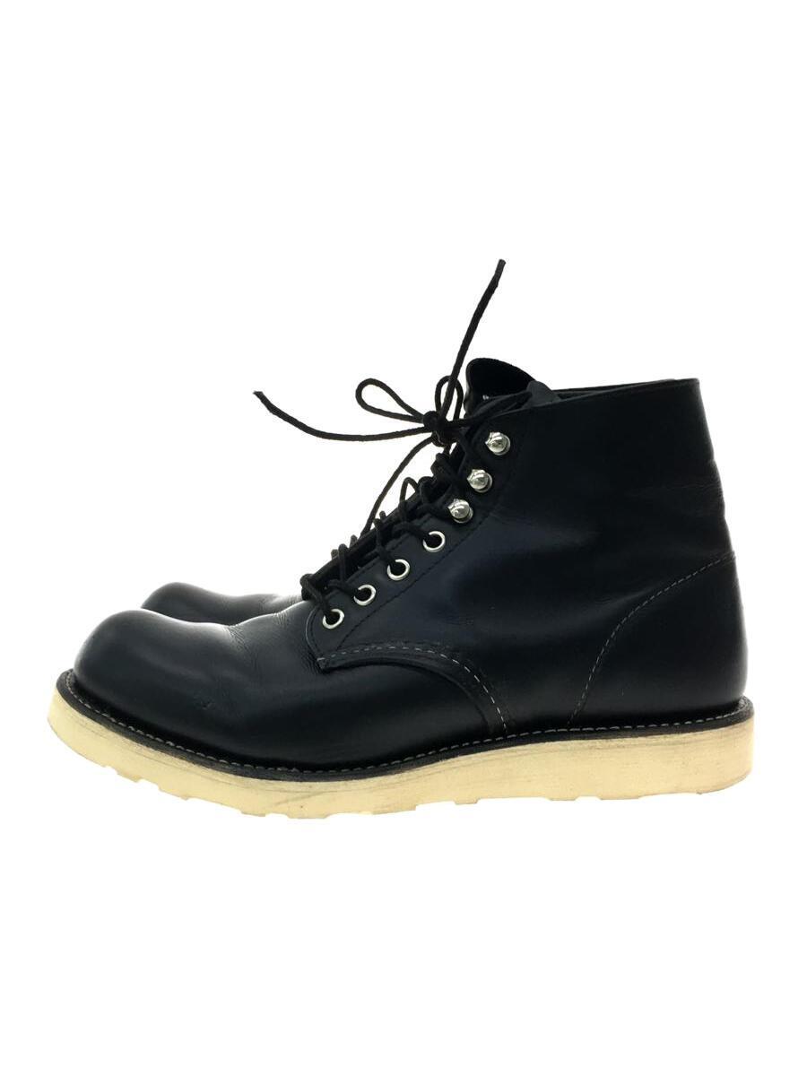 RED WING◆レースアップブーツ/25cm/BLK/8165/CLASSIC ROUND