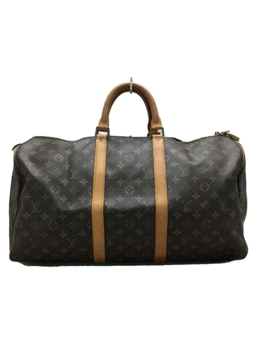 LOUIS VUITTON◆キーポル50_モノグラム_BRW/PVC/BRW_画像1