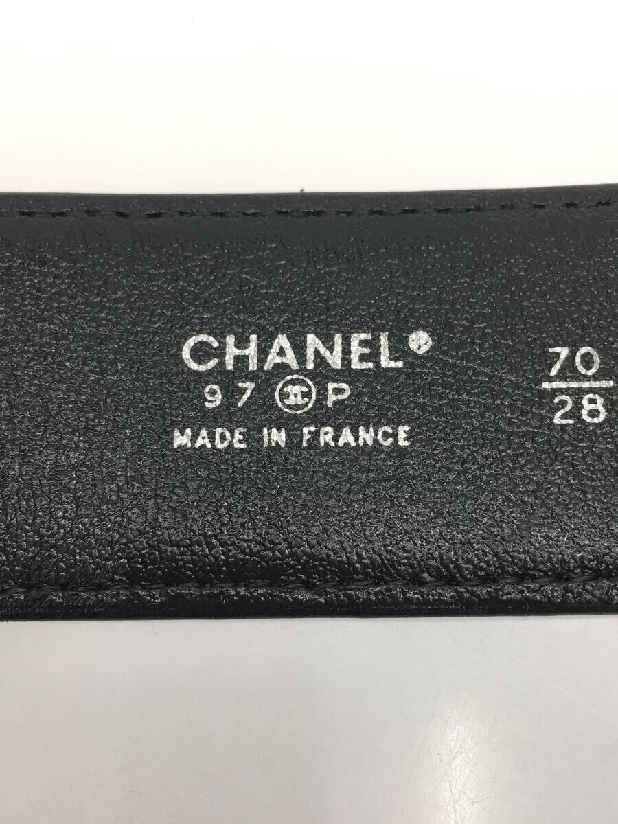 CHANEL◆ベルト/レザー/BLK/レディース_画像3