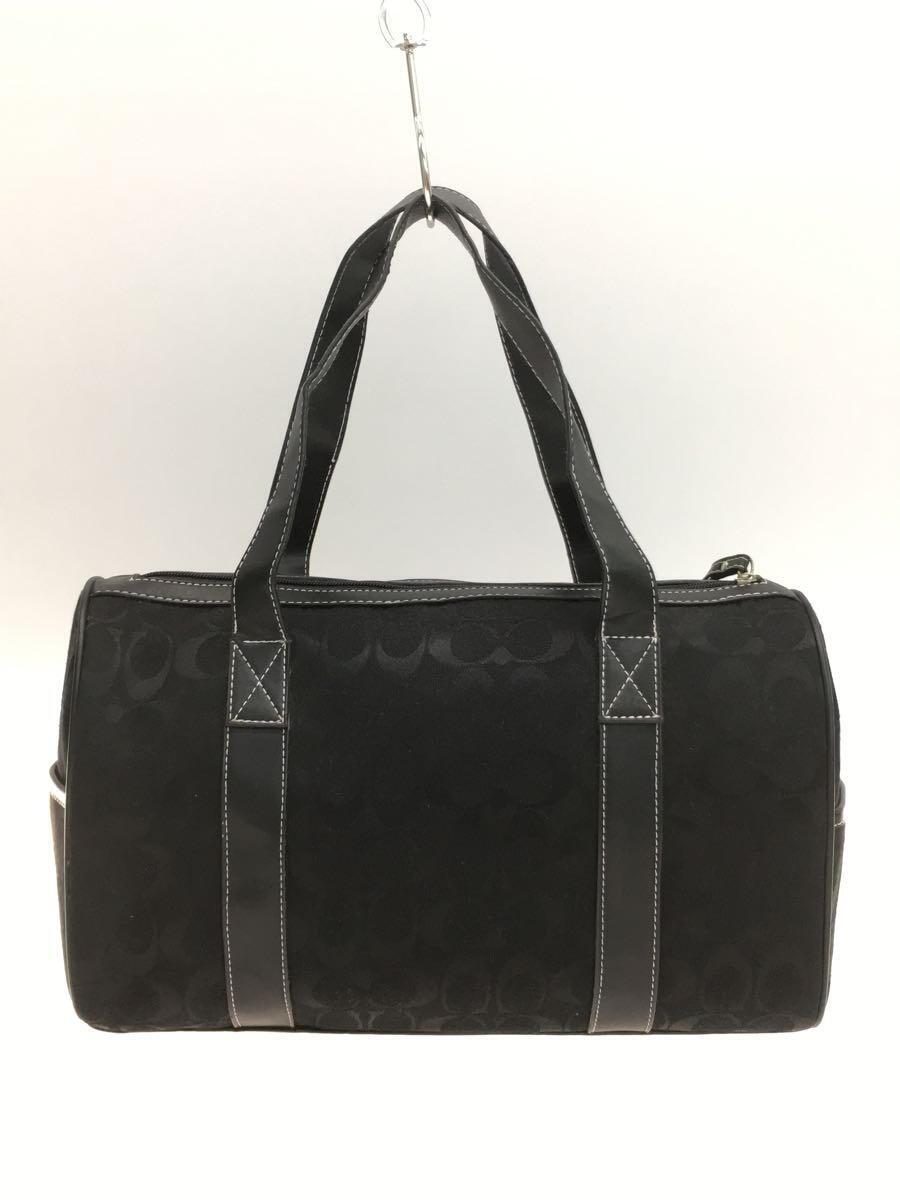 COACH* Boston bag / canvas / signature /BLK/ total pattern 