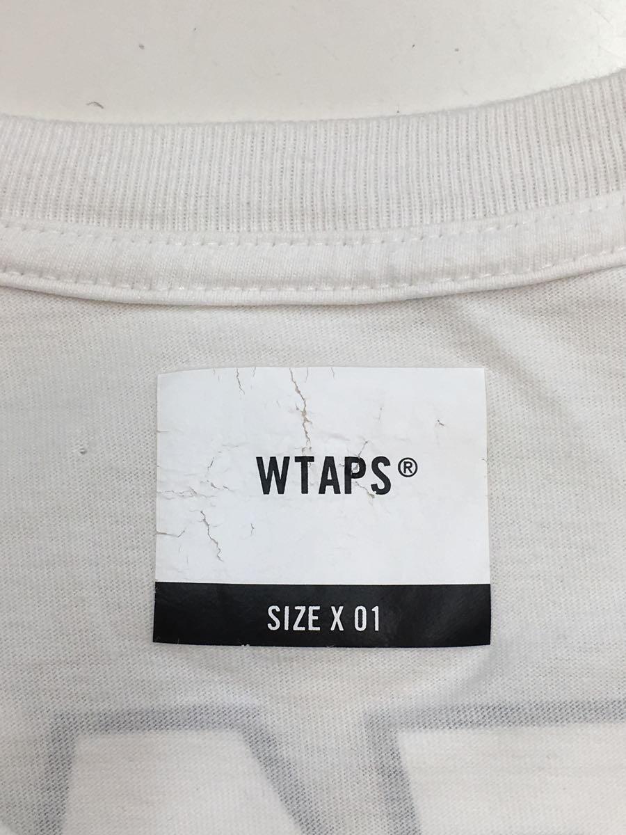 WTAPS◆Tシャツ/1/コットン/WHT/無地/プリント_画像3