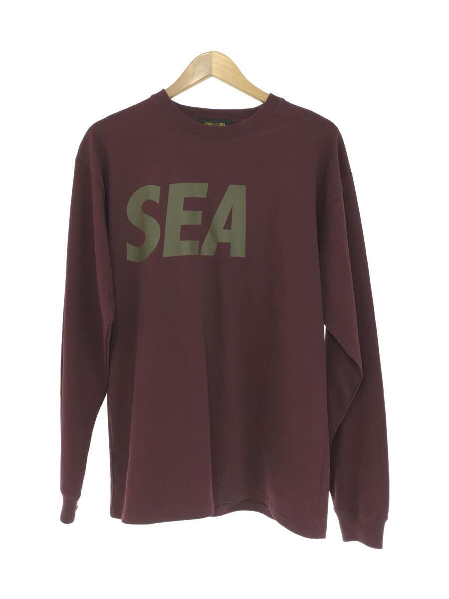 WIND AND SEA◇長袖Tシャツ/L/コットン/ボルドー/22SS/SEA LS TEE-
