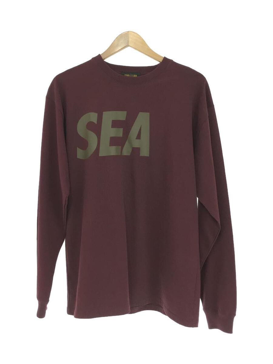 WIND AND SEA◆長袖Tシャツ/L/コットン/ボルドー/22SS/SEA LS TEE