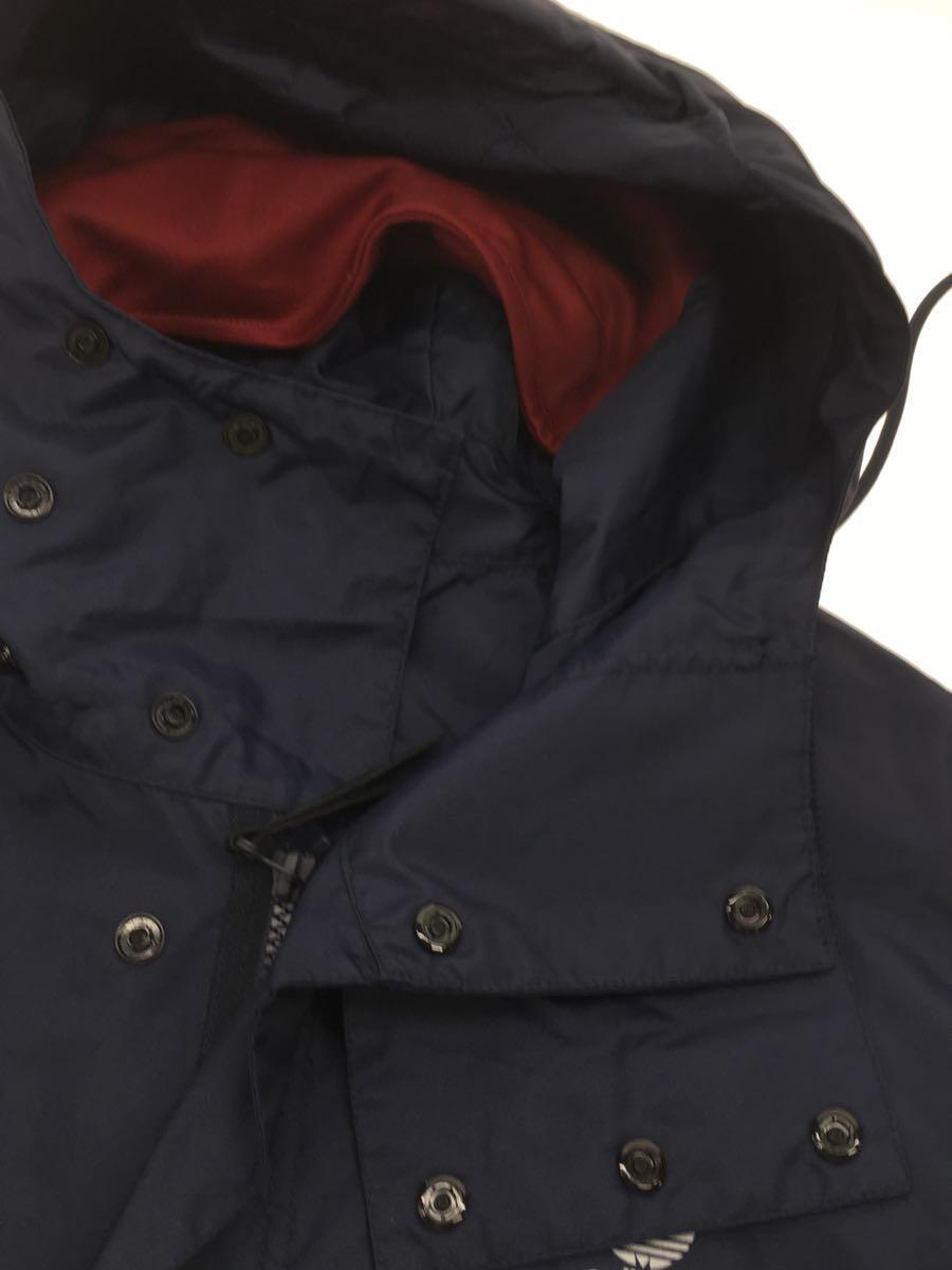adidas◆コート/O/ナイロン/ネイビー/FI8835/two-tone logo-print hooded jacket_画像6