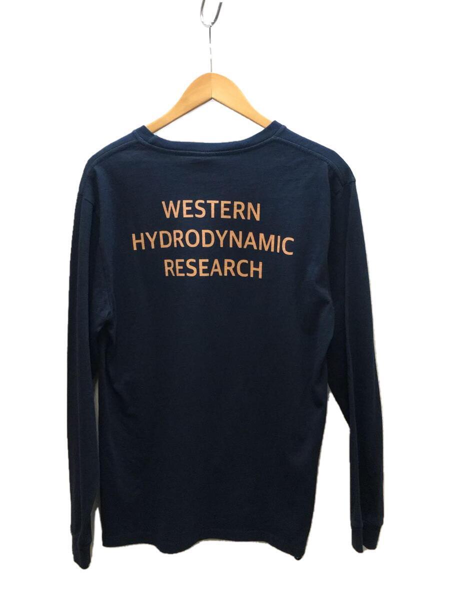 western hydrodynamic research/長袖Tシャツ/M/コットン/NVY_画像2