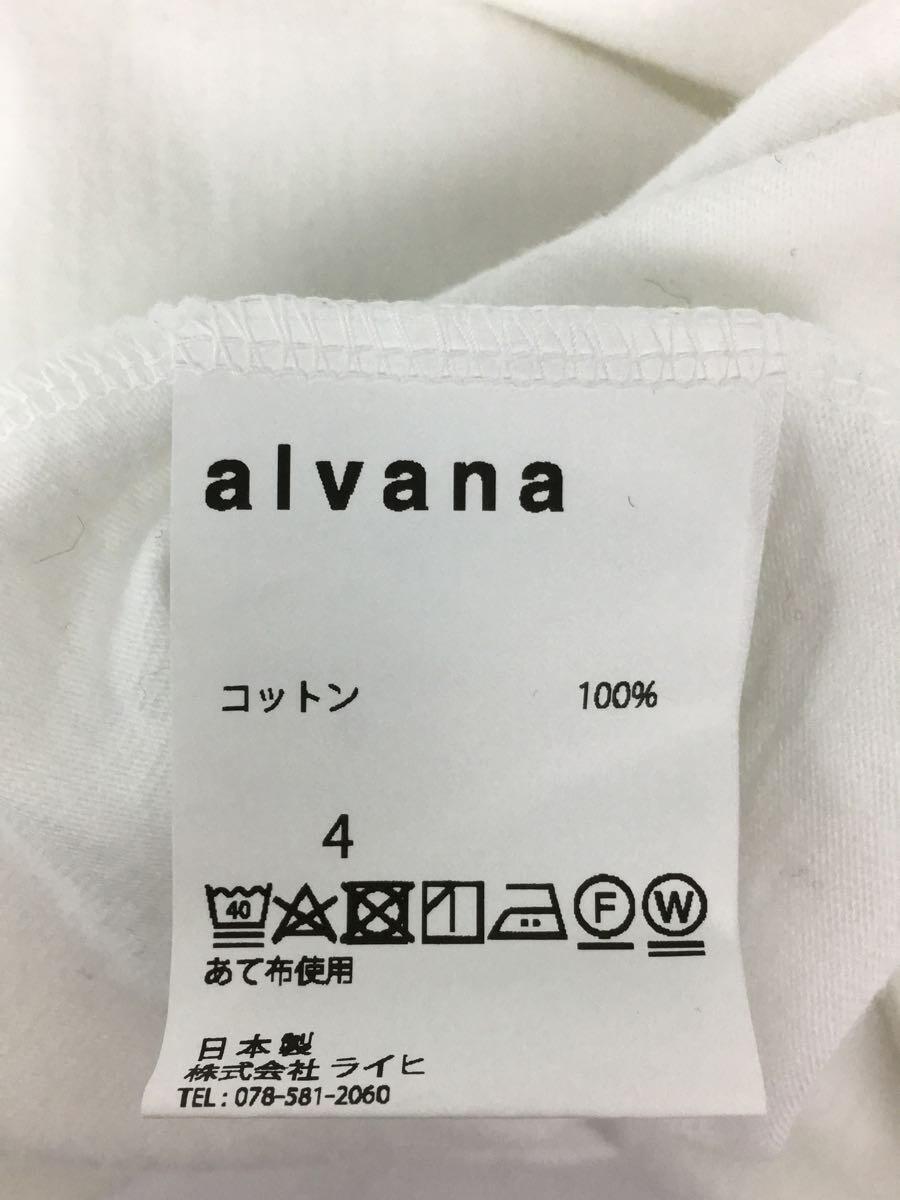 alvana◆Tシャツ/4/コットン/ホワイト/丸首/胸ポケット/スリット/メンズの画像3