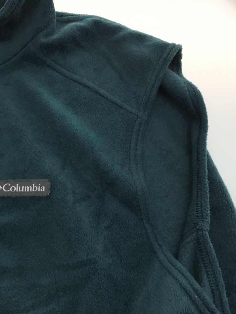 Columbia◆フリースベスト/-/ポリエステル/GRN/無地_画像5