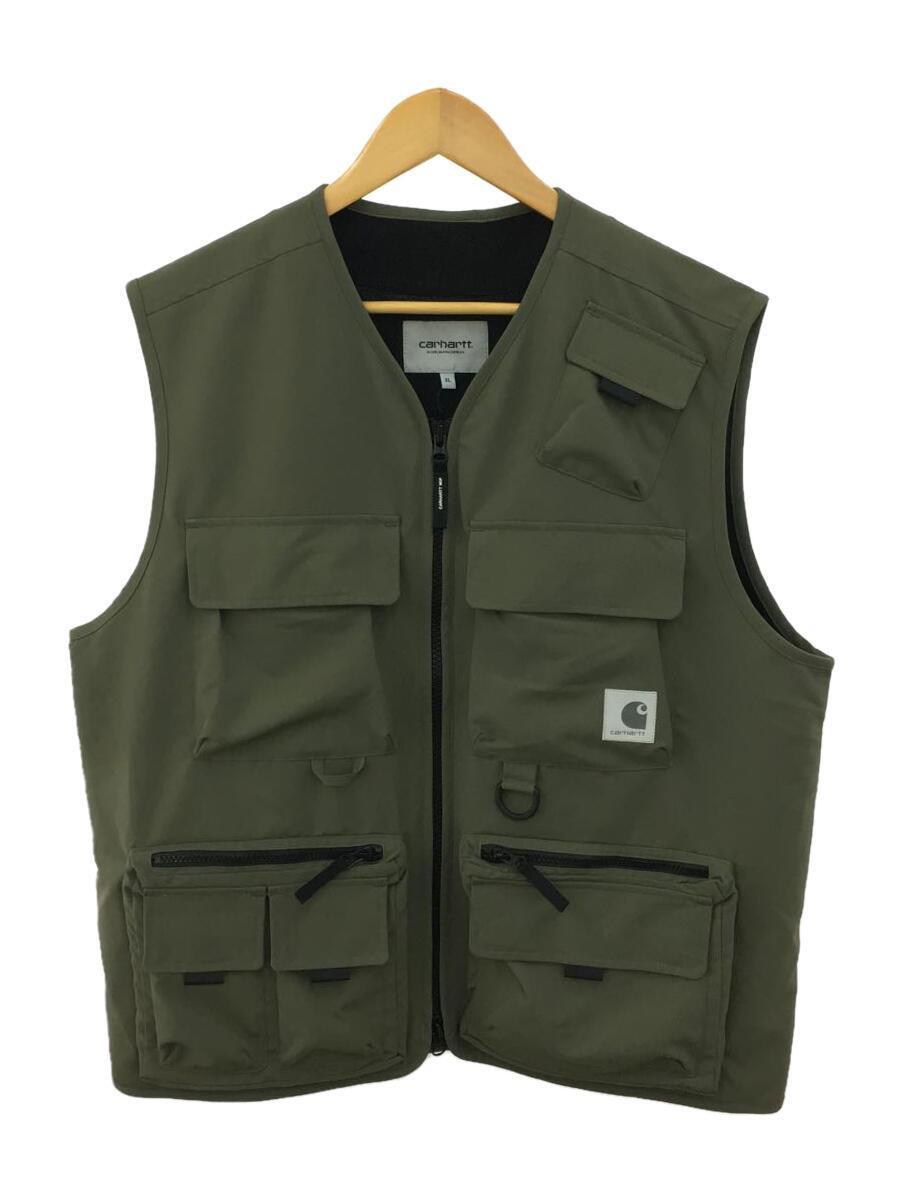 Carhartt◆ベスト/XL/ポリエステル/KHK/elmwood vest_画像1