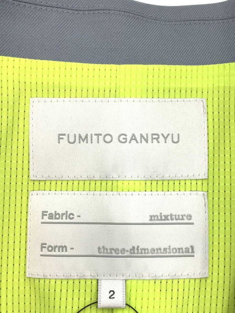FUMITO GANRYU◆3D CUT JACKET/2/ポリエステル/ブルー/FU9-JA-01_画像3