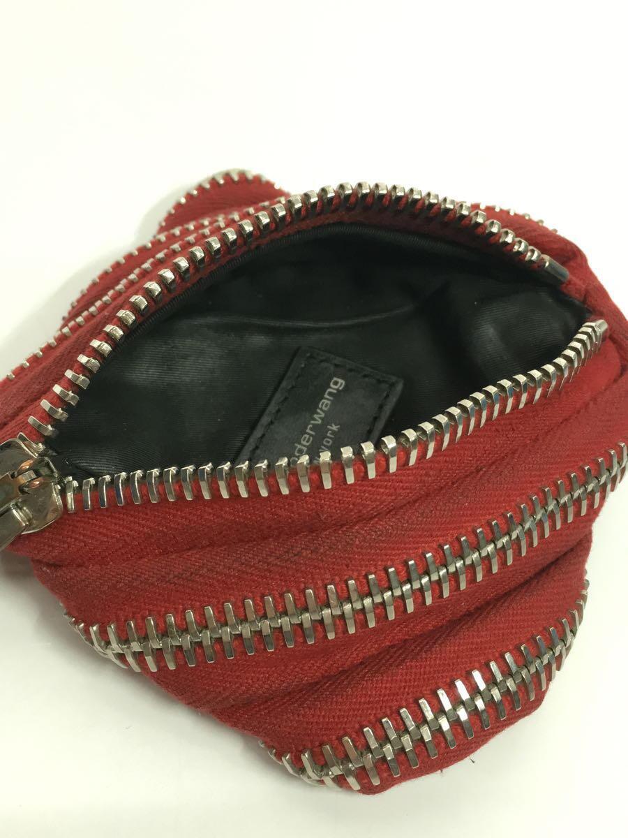 Alexander Wang◆コインケース/-/RED/メンズ/全体的な汚れ/金属部分塗装はがれ_画像5