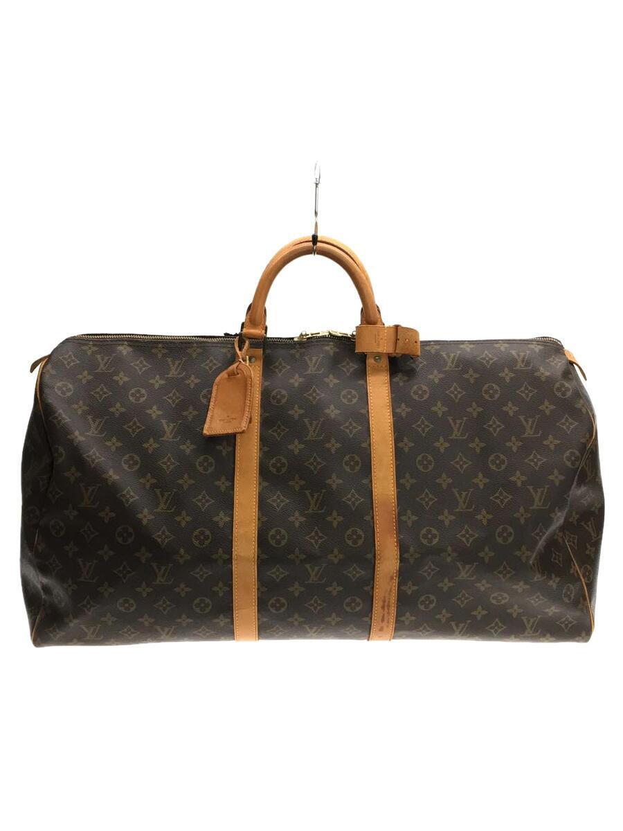 LOUIS VUITTON◆キーポル60_モノグラム_BRW/PVC/ブラウン/ルイヴィトン