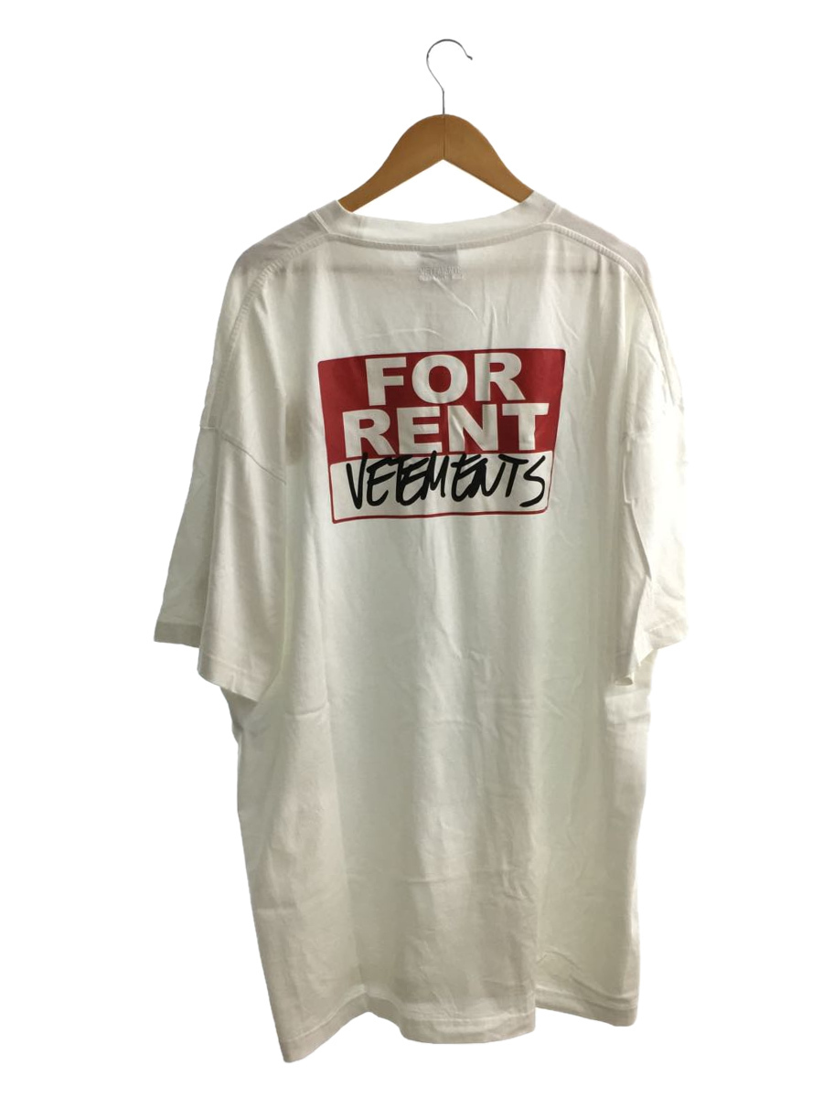 スーパーセール】 VETEMENTS◇20SS/FOR RENT Tee/M/コットン/WHT