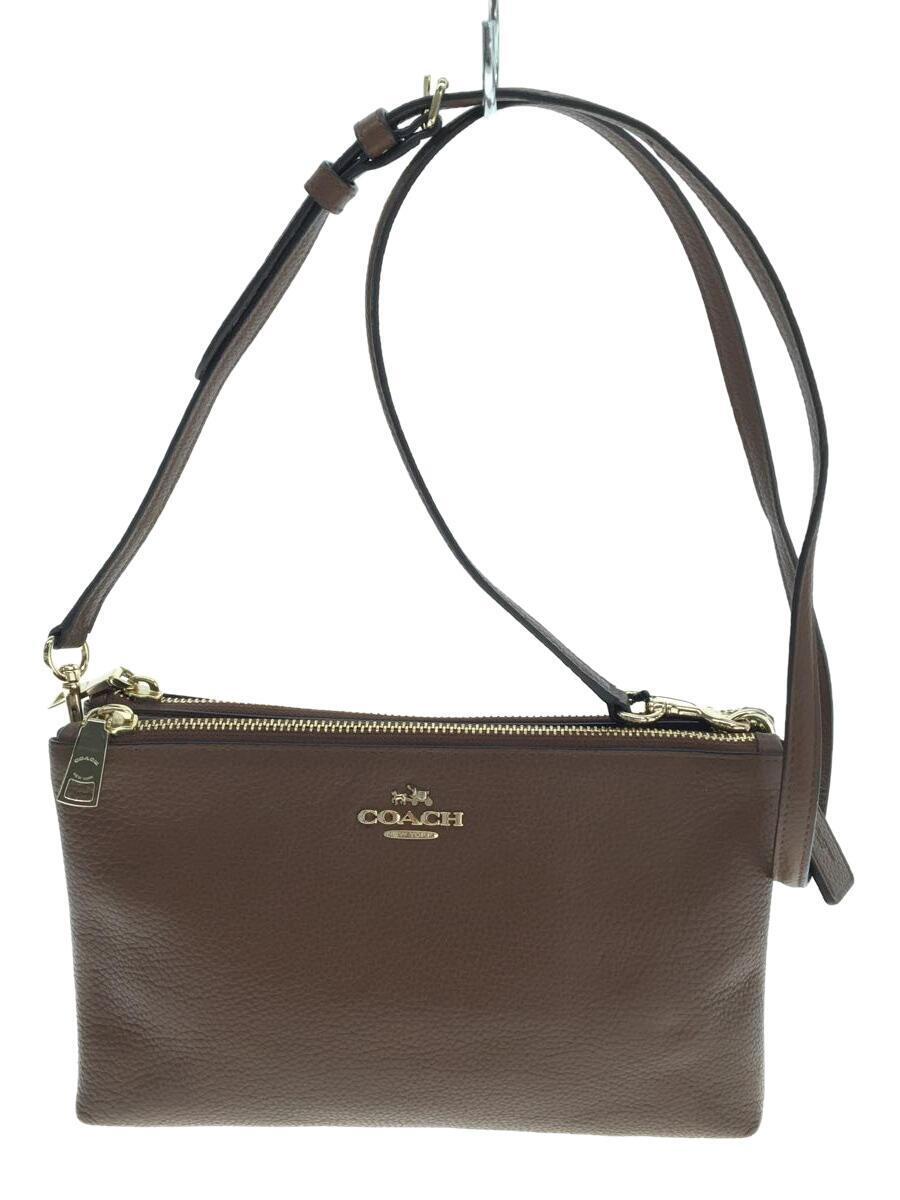 COACH◆ショルダーバッグ/レザー/BRW/F38273