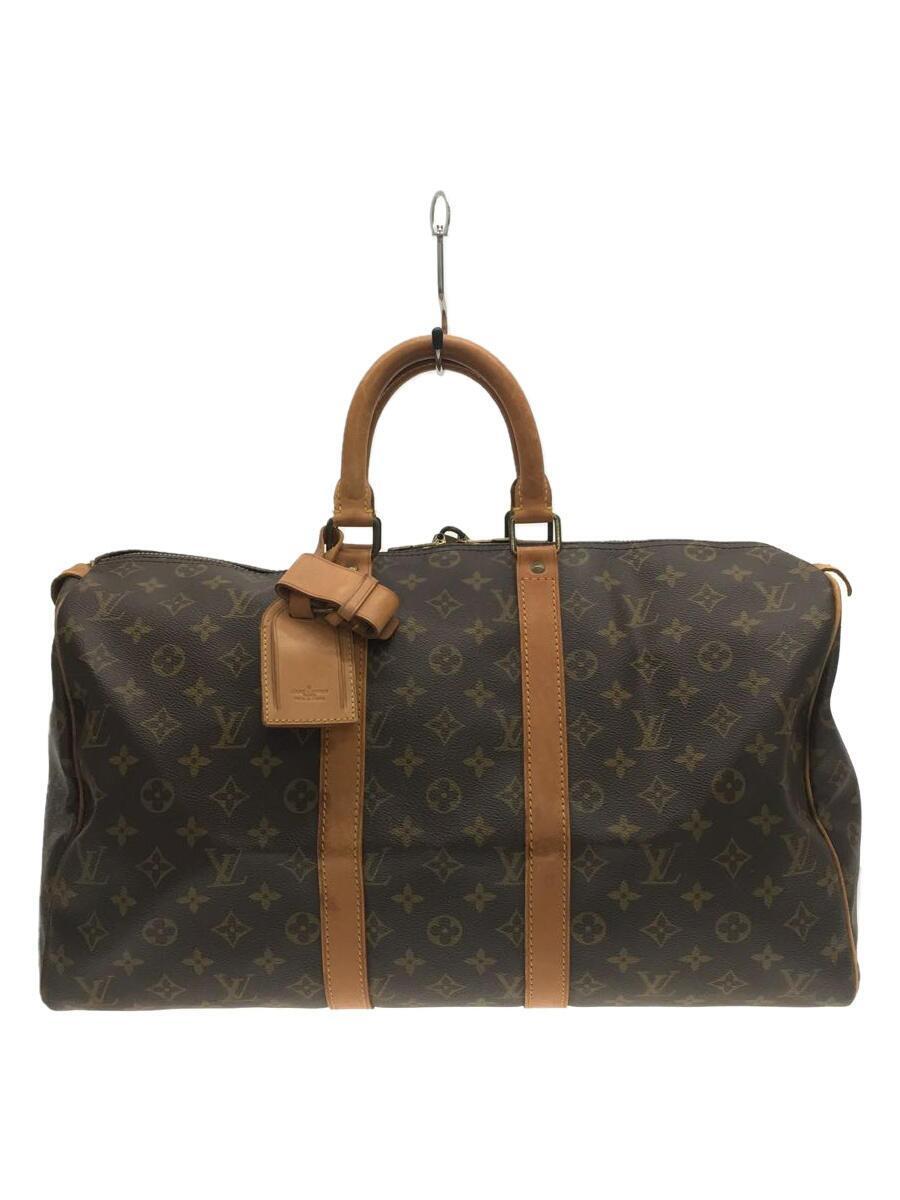 LOUIS VUITTON◆キーポル45_モノグラム_BRW/PVC/ブラウン/M41428/キーポル/ボストン/状態考慮/