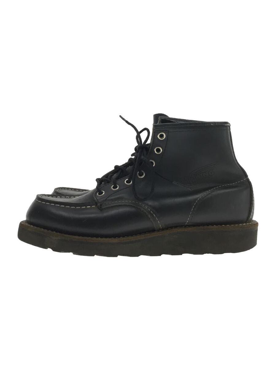 RED WING◆レースアップブーツ/US7.5/BLK/レザー/8137