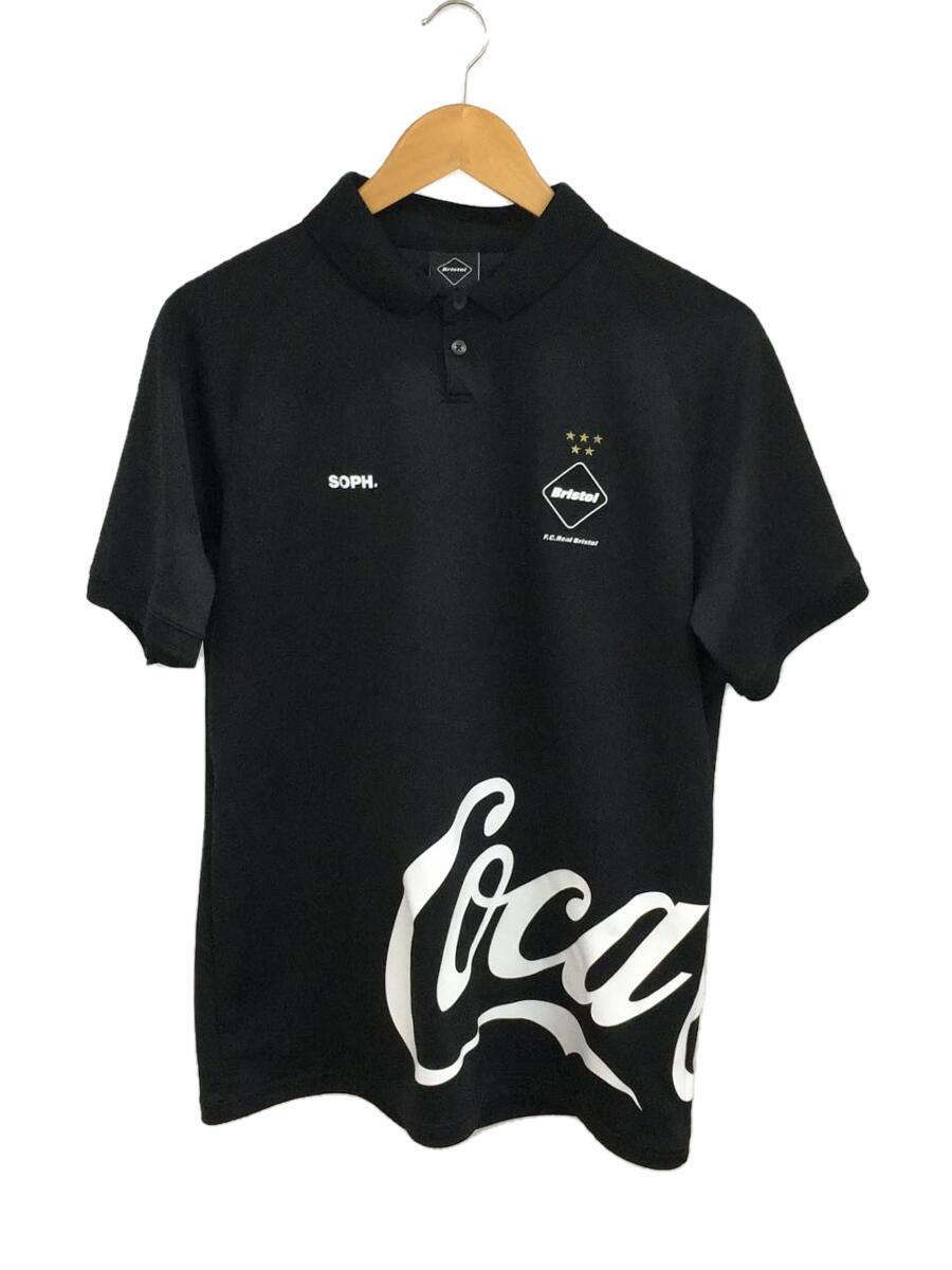 F.C.R.B.(F.C.Real Bristol)◆ポロシャツ/L/ポリエステル/BLK/プリント/FCRB-200027/20SS/COCA-COLA_画像1