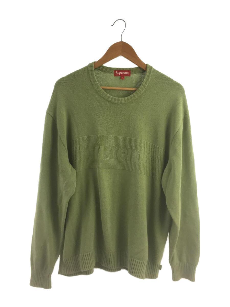 Supreme◆22SS/Tonal Paneled Sweater/M/コットン/GRN