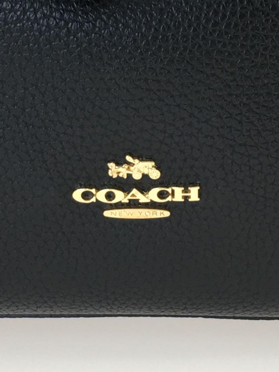 半額SALE☆ COACH◇コーチ/トートバッグ/レザー/BLK/無地 その他