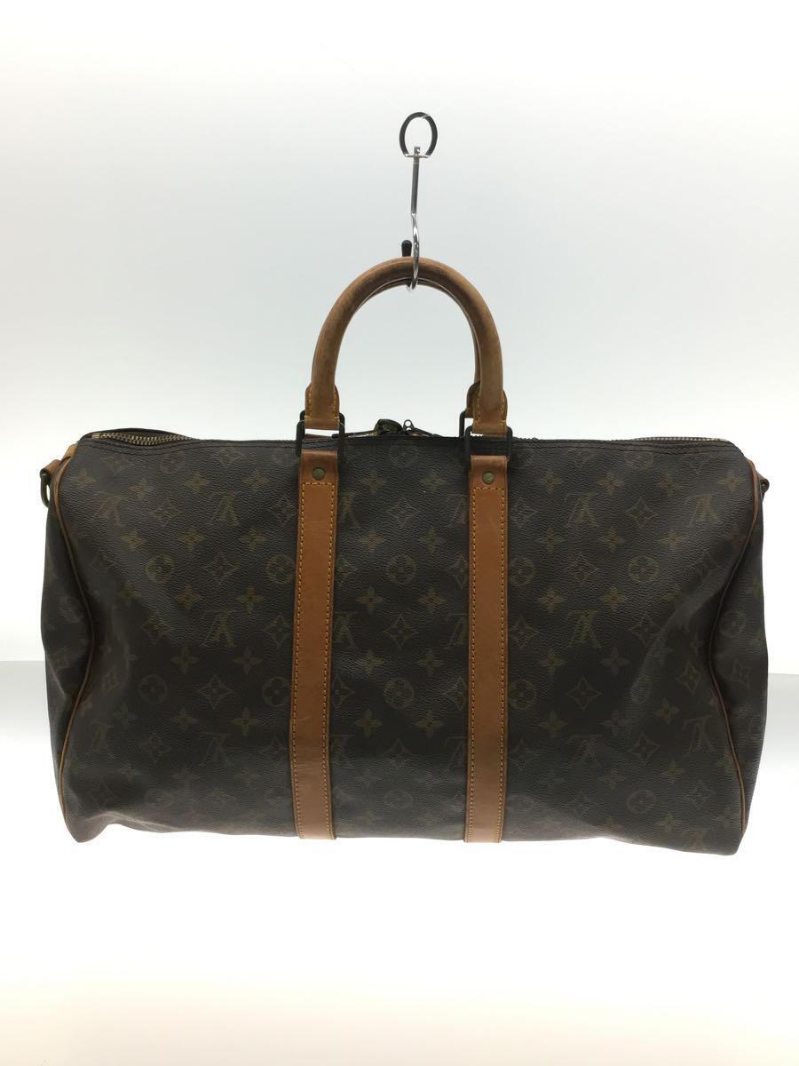 LOUIS VUITTON◆キーポル45_モノグラム_BRW/PVC/BRW/青錆、キズ、擦れ有_画像3