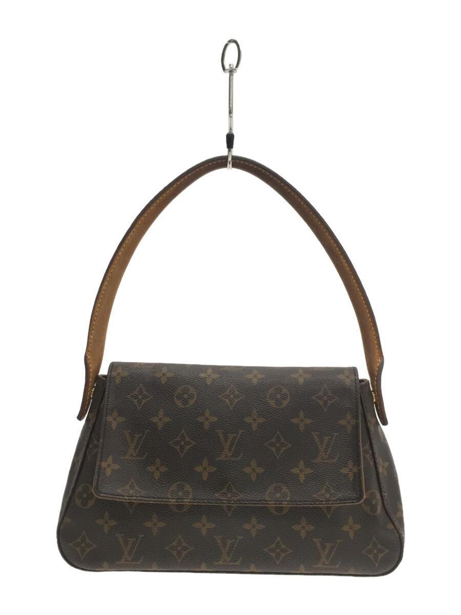 最適な材料 LOUIS VUITTON◇ミニ・ルーピング_モノグラム_BRW/PVC/BRW