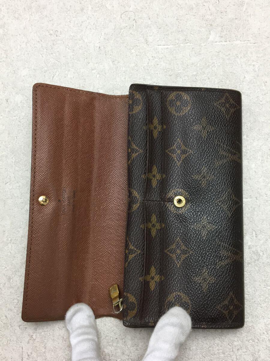 LOUIS VUITTON◆ポルト・フォイユ・サラ(OLD)_モノグラム_BRW/PVC/BRW/レディース_画像4