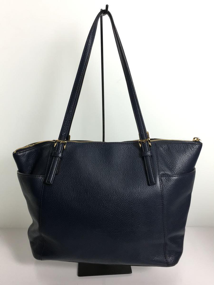 MICHAEL KORS◆トートバッグ/レザー/NVY/35H7GTTT7L_画像3