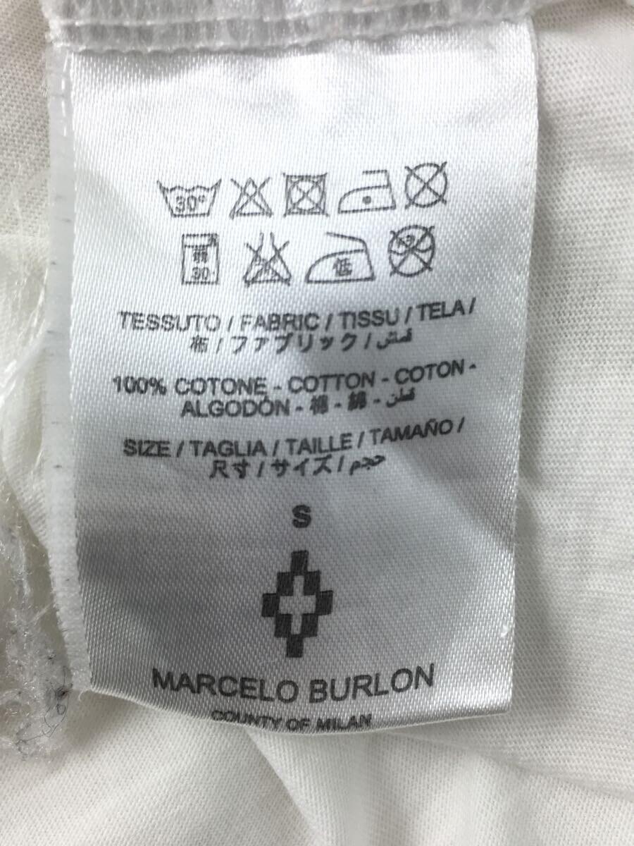 MARCELO BURLON COUNTY OF MILAN◆Tシャツ/S/コットン/WHT_画像4