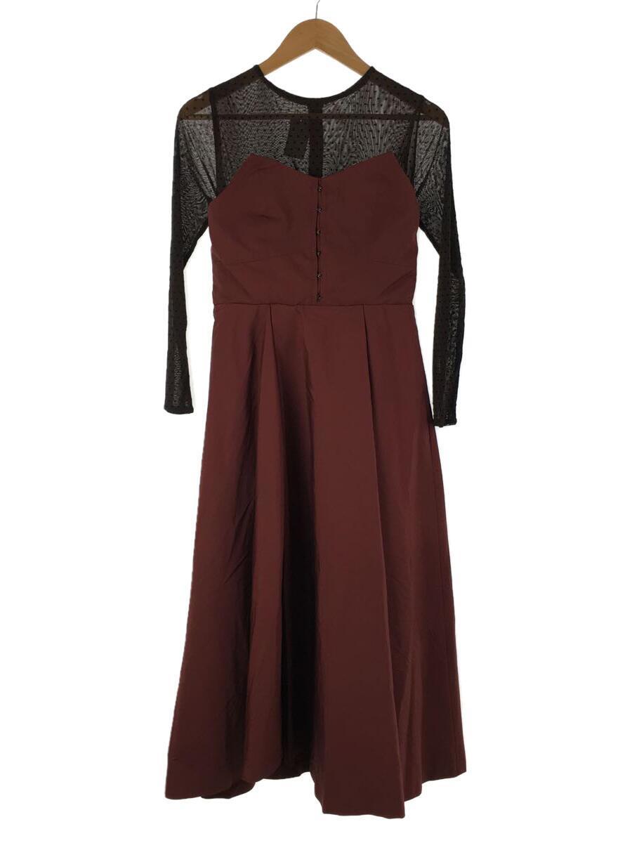 65%OFF【送料無料】 AMERI◆18AW/SHEER DRESS/ワンピース/ポリエステル/ボルドー/0282540610 FLARE Mサイズ 65%OFF【送料無料】 AMERI◆18AW/SHEER DRESS/ワンピース/ポリエステル/ボルドー/0282540610 FLARE Mサイズ