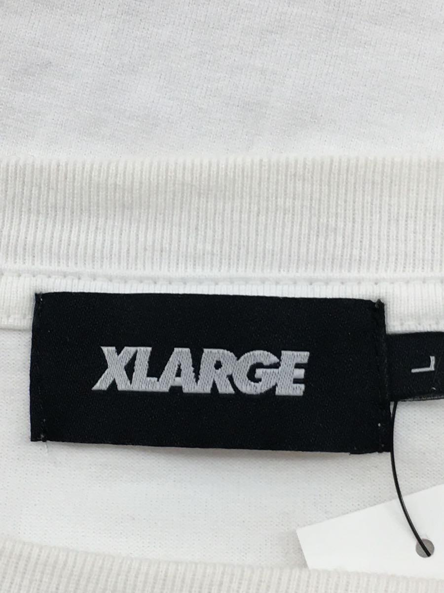 X-LARGE◆長袖Tシャツ/L/コットン/WHT/プリント/101221011031_画像3