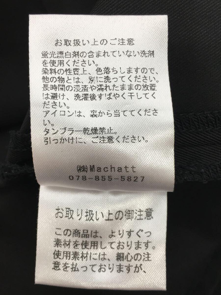 MACHATT◆オールインワン/S/ポリエステル/BLK/無地/M-19AW-06-2_画像5